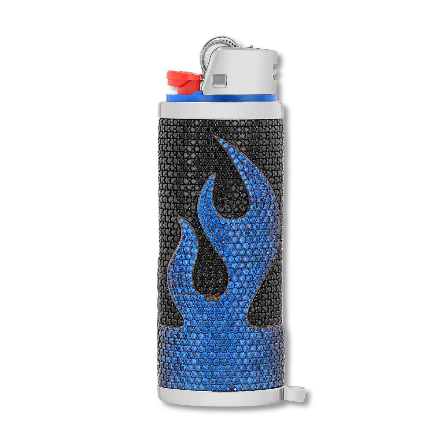 Diamond Flame Lighter Case BLUE