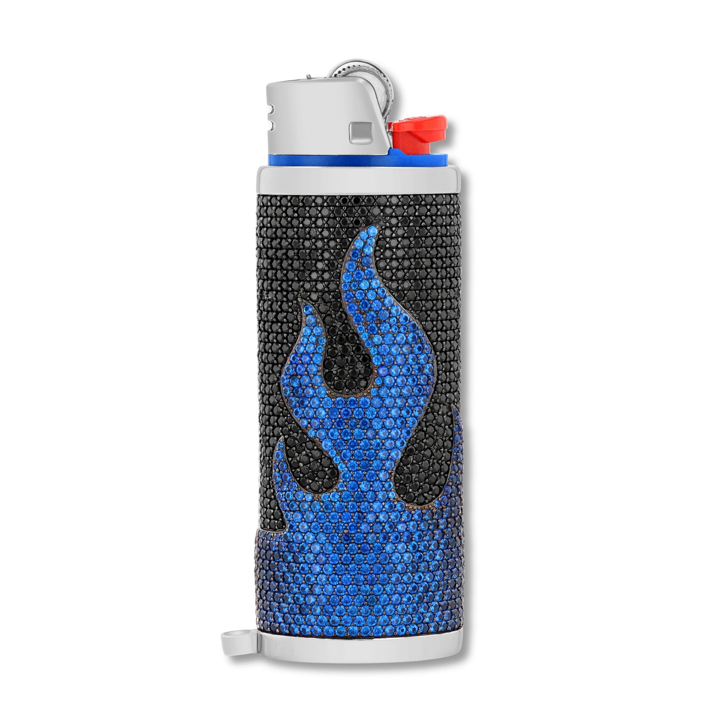 Diamond Flame Lighter Case BLUE